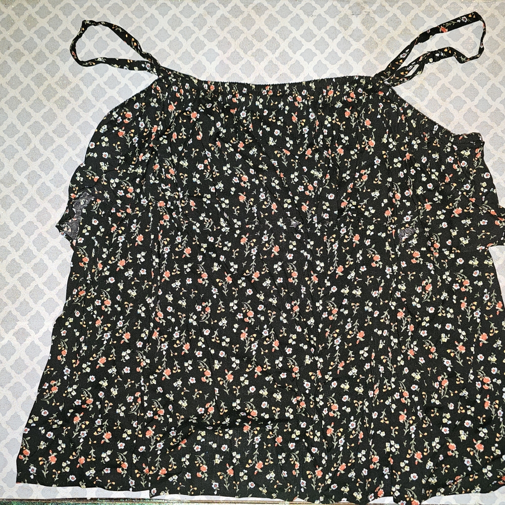 Floral Black Women's Top